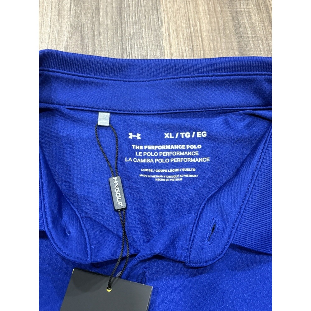 Under Armour The Performance Short Sleeve Polo Plaid NWT‎ Mens size XL - Picture 4 of 9